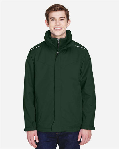CORE365 Men's Region 3-in-1 Jacket with Fleece Liner 88205 #colormdl_Forest