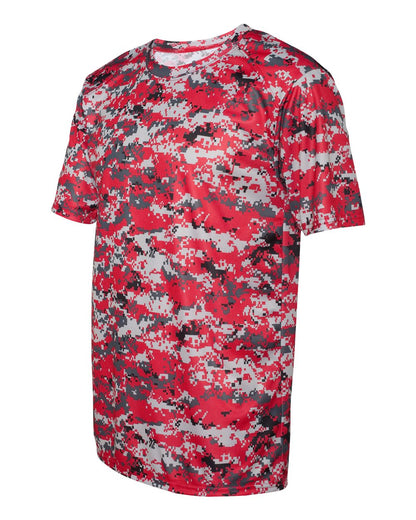 Badger Digital Camo T-Shirt 4180 #color_Red Digital