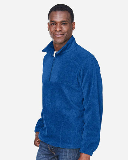 Harriton Men's Fleece Quarter-Zip Pullover M980 #colormdl_True Royal