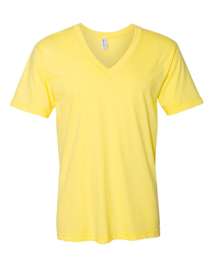 American Apparel Unisex Fine Jersey V-Neck Tee 2456W #color_Lemon