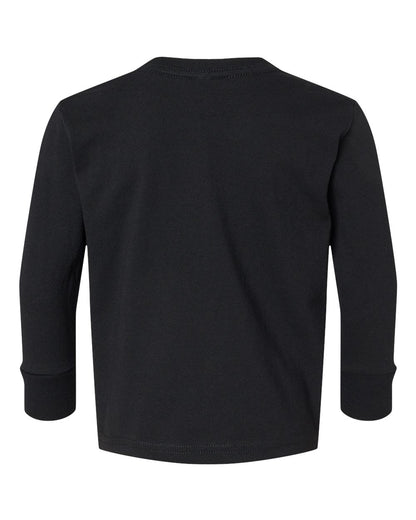 Rabbit Skins Toddler Cotton Jersey Long Sleeve Tee 3311 #color_Black
