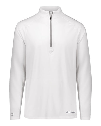 Holloway Men's Electrify CoolCore® Quarter-Zip Pullover 222574 #color_White