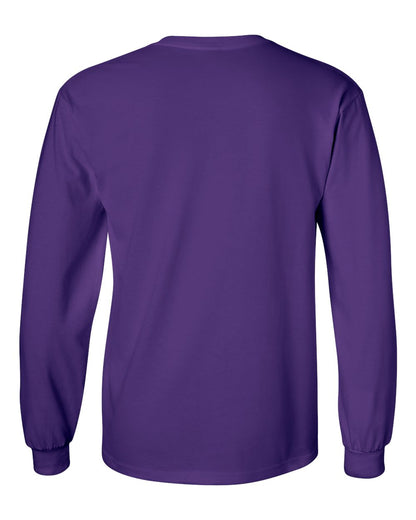 Gildan Unisex Ultra Cotton® Long Sleeve T-Shirt 2400 #color_Purple