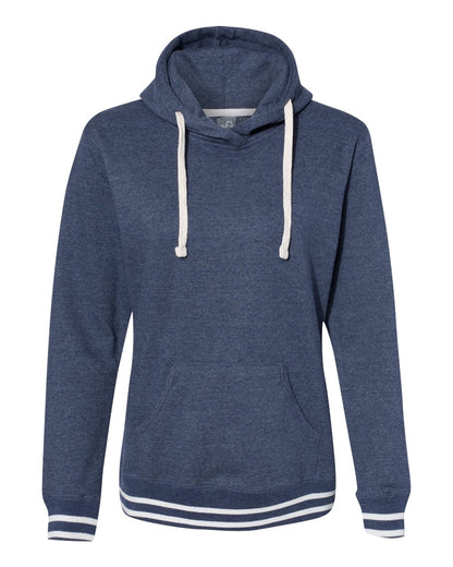 J. America Women’s Relay Hooded Sweatshirt 8651 #color_Navy