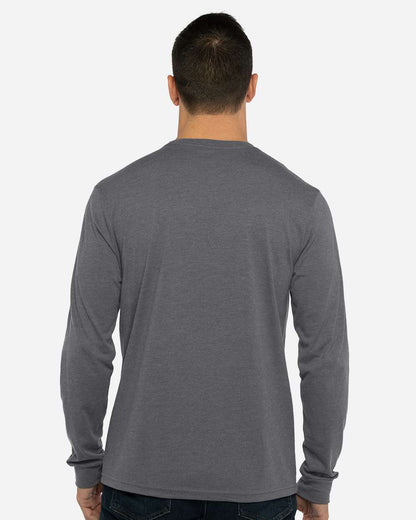 Next Level Unisex Sueded Long Sleeve T-Shirt 6411 #colormdl_Heather Metal