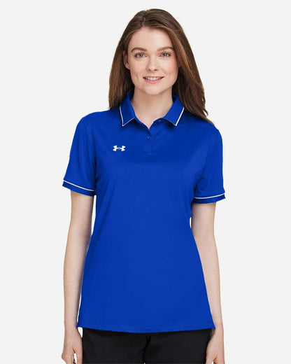 Under Armour Women's Tipped Teams Performance Polo 1376905 #colormdl_Royal/ White