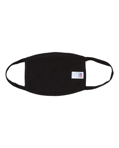 Bayside USA-Made 100% Cotton Face Mask 1900 #color_Black
