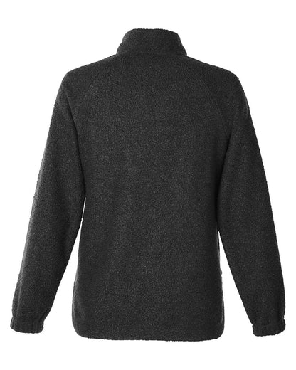 North End Women's Aura Sweater Fleece Quarter-Zip Pullover NE713W #color_Black/ Black