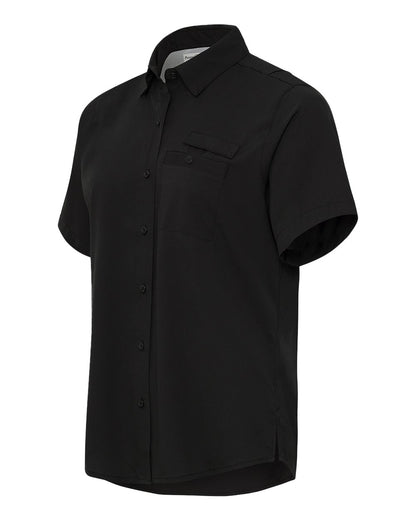 Paragon Women's Hatteras Performance Short Sleeve Fishing Shirt 704 #color_Black