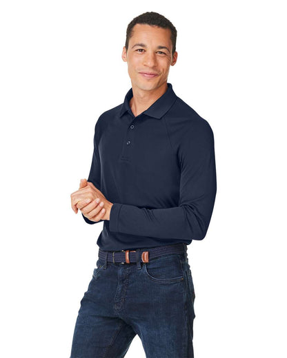 Harriton Men's Charge Snag and Soil Protect Long Sleeve Polo M208L #colormdl_Dark Navy