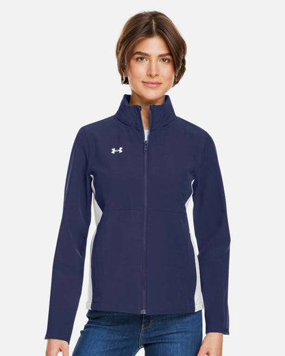 Under Armour Women's Rival Stretch Jacket 1389661 #colormdl_Midnight Navy/ White