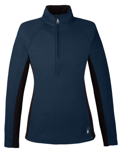Spyder Women's Constant Half-Zip Pullover Sweater S16562 #color_Frontier/ Black