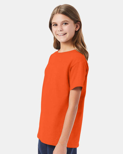 Hanes Youth Essential-T T-Shirt 5480 #colormdl_Orange