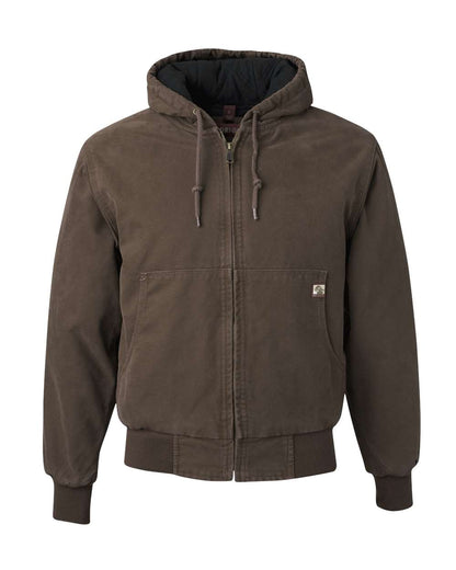 DRI DUCK Men's Tall Cheyenne Boulder Cloth™ Hooded Jacket with Tricot Quilt Lining 5020T #color_Tobacco