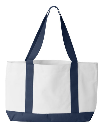 Liberty Bags P&O Cruiser Tote 7002 #color_White/ Navy