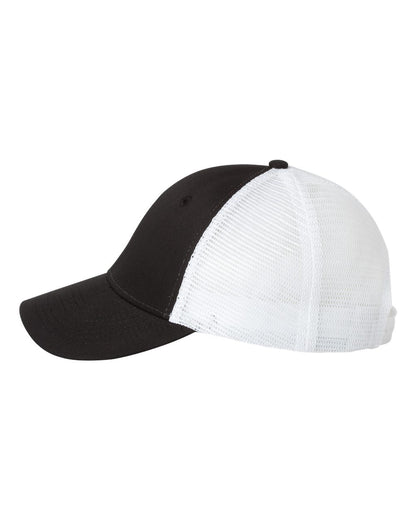 Valucap Mesh-Back Twill Trucker Cap VC400 #color_Black/ White