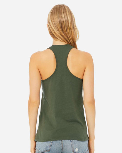 BELLA + CANVAS Women's Jersey Racerback Tank 6008 #colormdl_Military Green