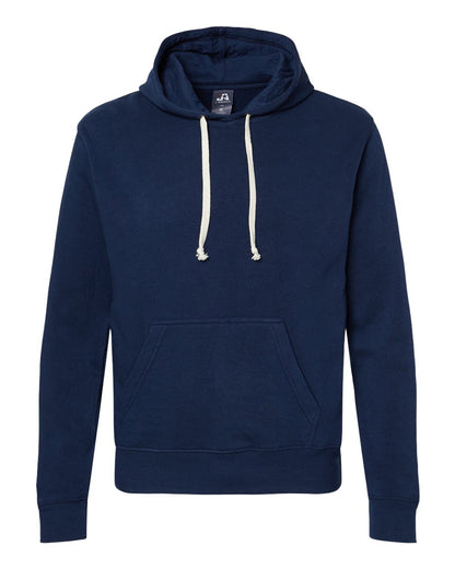J. America Men's Triblend Fleece Hooded Sweatshirt 8871 #color_True Navy Solid