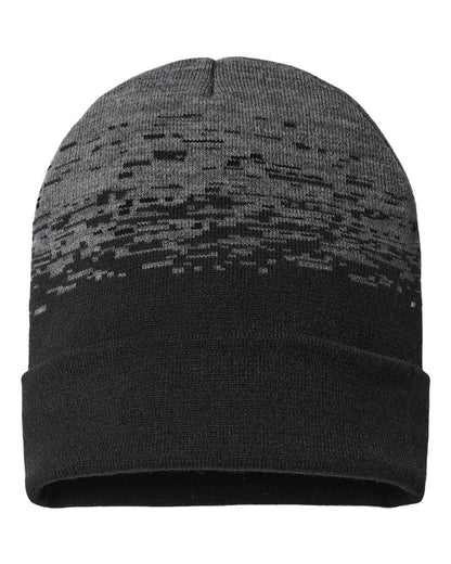 CAP AMERICA USA-Made Static Cuffed Beanie RKS12 #color_Black/ Dark Heather Grey