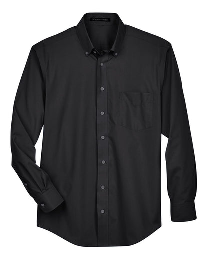 Devon & Jones Men's Tall Crown Collection® Broadcloth Woven Dress Shirt D620T #color_Black