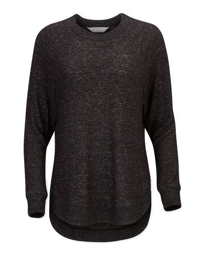 Boxercraft Women's Cuddle Oversize Pullover Sweater BW1102 #color_Black Heather