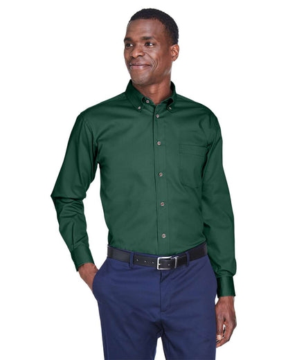 Harriton Men's Easy Blend™ Twill Shirt M500 #colormdl_Hunter