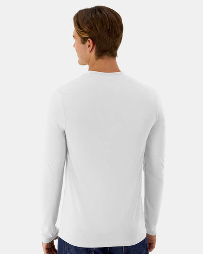 Hanes Unisex Cool DRI® Cotton Touch Long Sleeve T-Shirt 484L #colormdl_White