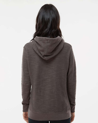 J. America Women’s French Terry Sport Lace Scuba Hooded Sweatshirt 8694 #colormdl_Charcoal