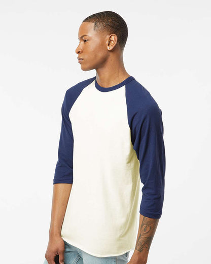 Tultex Fine Jersey Raglan T-Shirt 245 #colormdl_Vintage White/ Inked India