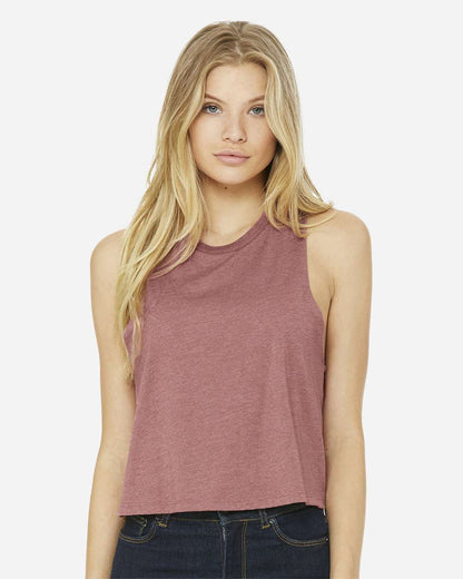 BELLA + CANVAS Women's Racerback Crop Tank 6682 #colormdl_Heather Mauve