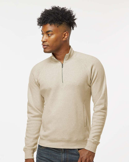 J. America Men's Triblend Quarter-Zip Sweatshirt 8869 #colormdl_Oatmeal Triblend