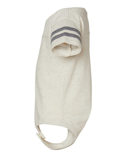 Rabbit Skins Infant Football Fine Jersey Bodysuit 4437 #color_Natural Heather/ Granite Heather