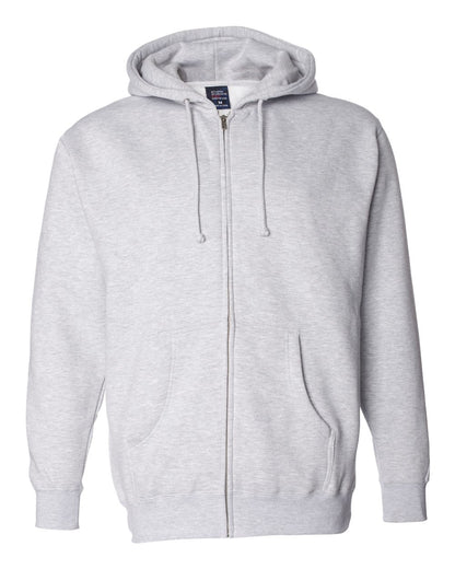 Independent Trading Co. Unisex Heavyweight Full-Zip Hooded Sweatshirt IND4000Z #color_Grey Heather