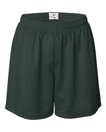 Badger Women's Pro Mesh 5" Shorts with Solid Liner 7216 #color_Forest