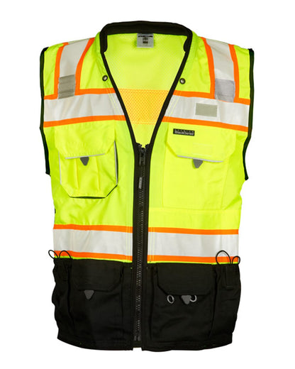 Kishigo Unisex Premium Black Series® Surveyors Vest S5002-5003 #color_Lime