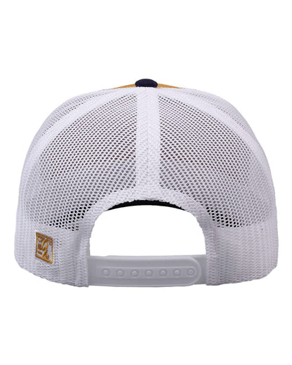 The Game Everyday Trucker Cap GB452E #color_Mustard Yellow/ Navy/ White
