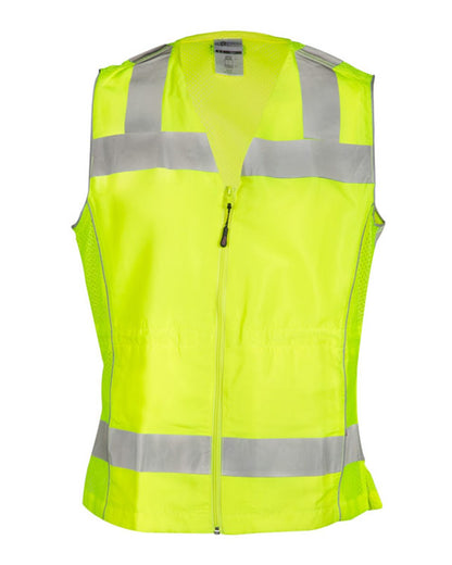 Kishigo Women's Premium Brilliant Series® Fitted Vest 1521 #color_Lime