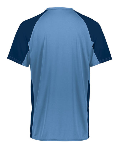 Augusta Sportswear Youth Cutter Jersey 1518 #color_Columbia Blue/ Navy
