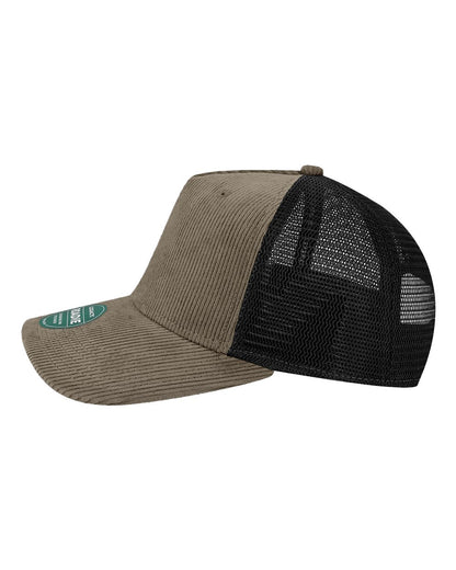 LEGACY Five-Panel Trucker Cap ROADIE #color_Dark Grey Corduroy/ Black