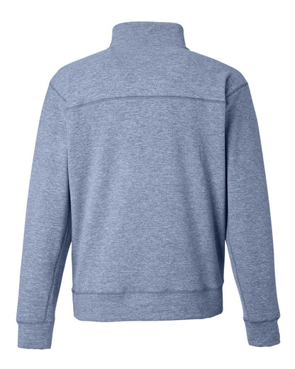 J. America Unisex Electric Fleece Quarter-Zip Sweatshirt 8741 #color_Electric Midnight