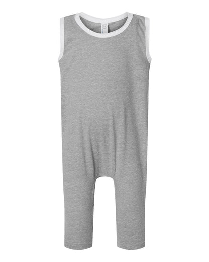 Rabbit Skins Infant Harborside Mélange Tank Romper 4492 #color_Grey Melange