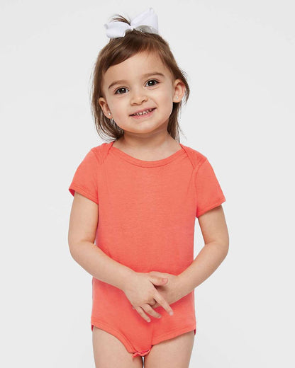 Rabbit Skins Infant Fine Jersey Bodysuit 4424 #colormdl_Papaya