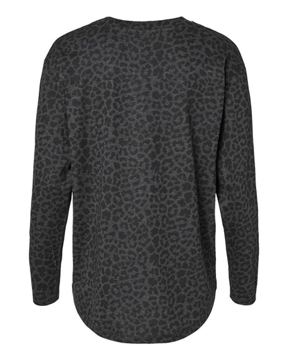 LAT Women's Fine Jersey Long Sleeve Tee 3508 #color_Black Leopard