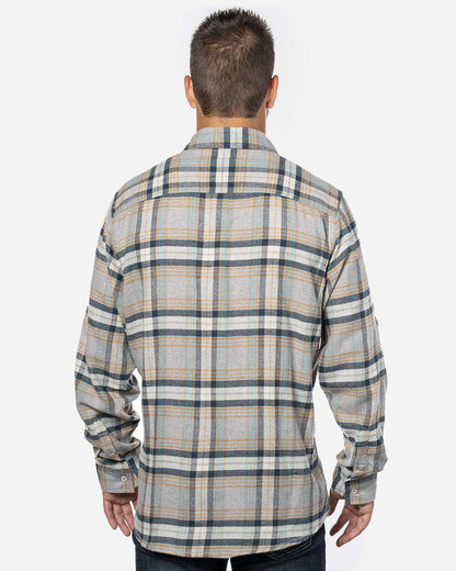 Burnside Men's Yarn-Dyed Flannel Shirt 8210 #colormdl_Stone