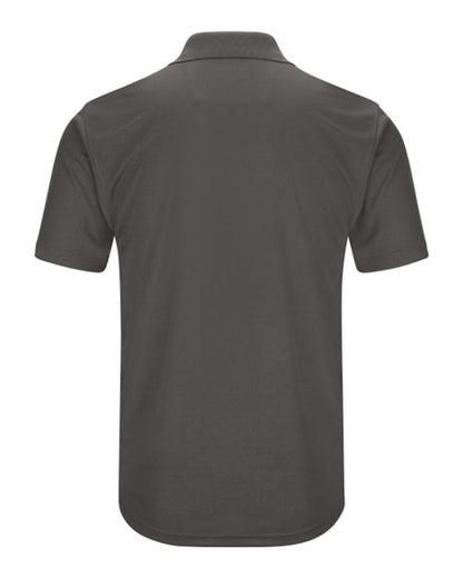 Red Kap Men's Performance Knit Pocket Polo SK98 #color_Charcoal