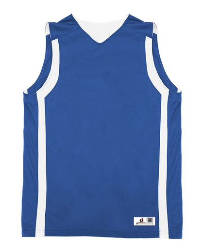 Alleson Athletic Youth B-Core B-Slam Reversible Tank Top 2551 #color_Royal/ White