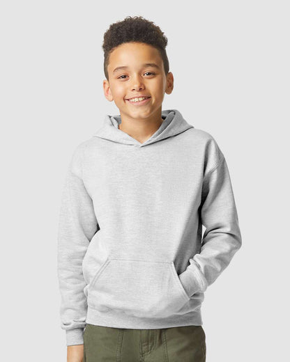Gildan Youth Softstyle® Midweight Hooded Sweatshirt SF500B #colormdl_Sport Grey