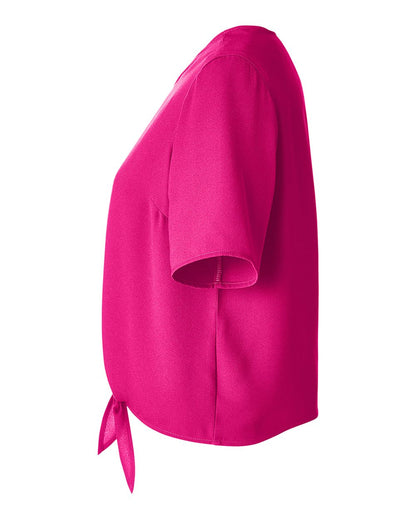 Devon & Jones Women's Perfect Fit™ Tie Front Blouse DP617W #color_Crown Raspberry