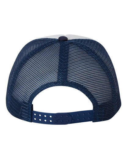 Valucap Foam Mesh-Back Trucker Cap VC700 #color_White/ Navy
