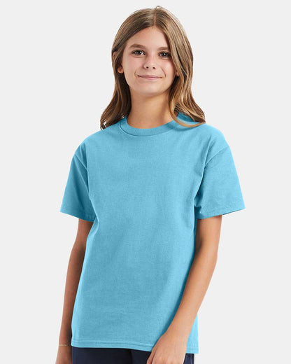 Hanes Authentic Youth T-Shirt 5450 #colormdl_Blue Horizon